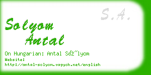 solyom antal business card